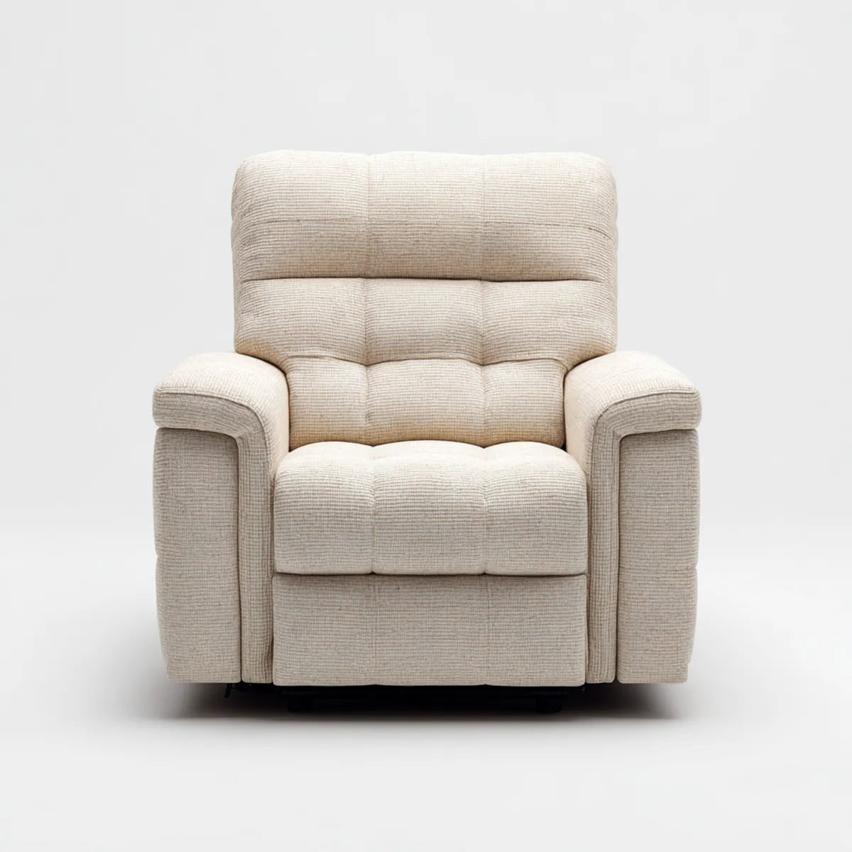 Poltrona imbottita da soggiorno beige 92 x 95 x 102 cm in poliestere forma rettangolare